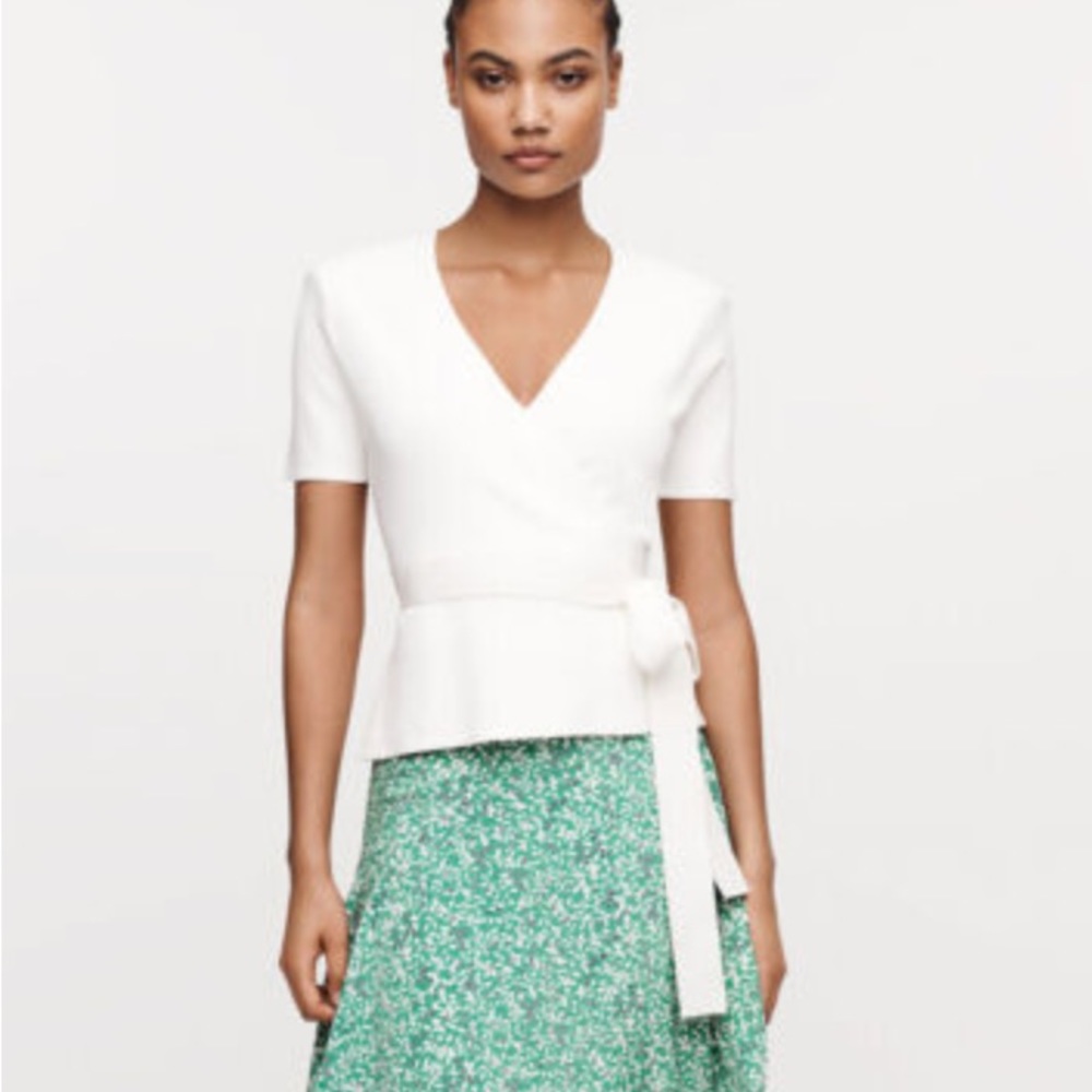 DVF Mirella Stretch - Milano Knot Wrap Top Size XXS - Picture 8 of 8